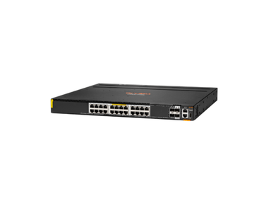 Aruba 6300M 24‑Port Smart Rate (1/2.5/5/10 GbE) Class 6 PoE + 2× 50 GbE & 2× 25 GbE UMA Switch (R8S89A)