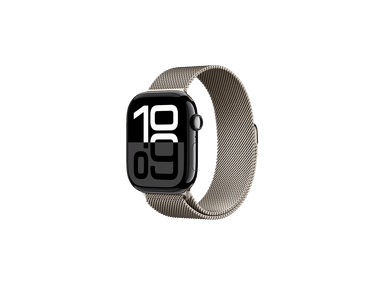 Apple Watch Series 10 46 mm, SS, Natural Milanese loop, Aluminium Case – 64GB, Jet Black