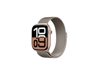 Apple Watch Series 10, 42 mm, SS, Natural Milanese loop - S/M, Aluminum case RG