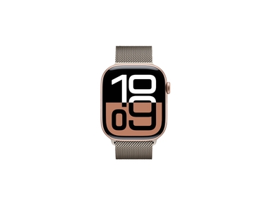 Apple Watch Series 10, 46 mm, SS, Natural Milanese loop - S/M, Aluminum Case Rose Gold