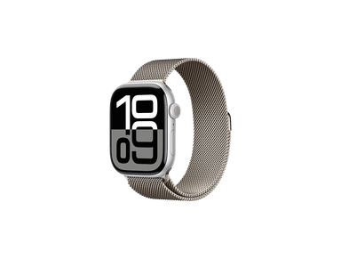 Apple Watch Series 10, 42 mm, SS, Natural Milanese loop - S/M, Aluminum case Silver