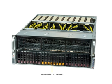 Supermicro AS -4125GS-TNRT1 GPU A+ Server DP AMD 4U Single-Root PCIe GPU System with up to 10 PCIe GPUs