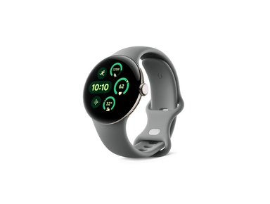 Google Pixel Watch 3 41mm – Champagne Gold Aluminum Case with Hazel Active Band