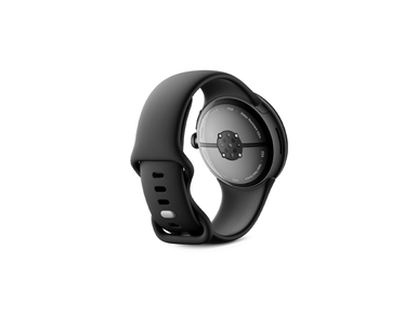 Google Pixel Watch 3 45 mm – Matte Black Aluminum Case with Obsidian Active Band