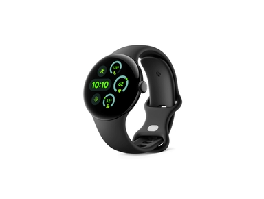 Google Pixel Watch 3 41mm – Matte Black Aluminum Case with Obsidian Active Band