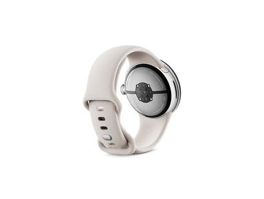 Google Pixel Watch 3 41mm – Polished Silver Aluminium Case with Porcelain Active Band