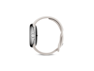 Google Pixel Watch 3 41mm – Polished Silver Aluminium Case with Porcelain Active Band