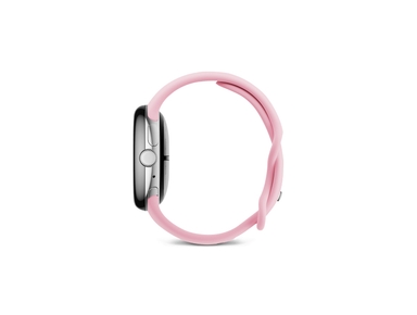 Google Pixel Watch 3 41mm – Polished Silver Aluminum Case with Rose Quartz Active Band
