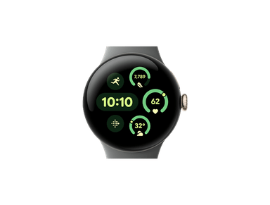 Google Pixel Watch 3 41mm – Champagne Gold Aluminum Case with Hazel Active Band