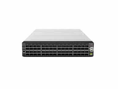 NVIDIA SN5600 Spectrum-4 based 800GbE 2U Open Ethernet Switch with Cumulus Linux Authentication, 64 OSFP Ports and 1 SFP28 Port
