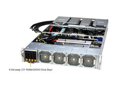 Supermicro SYS-221GE-TNHT-LCC GPU SuperServer DP Intel 2U liquid-cooled system with NVIDIA HGX™ H100 4-GPU or H200 4-GPU