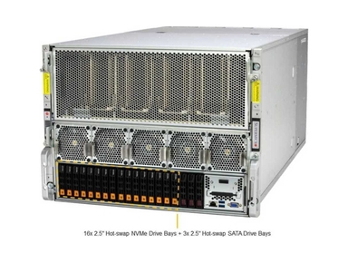 Supermicro SYS-821GE-TNHR GPU SuperServer DP Intel 8U System with NVIDIA HGX H100/H200 8-GPU and Rear I/O
