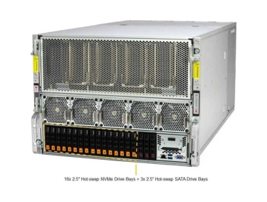 Supermicro SYS-821GE-TNHR GPU SuperServer DP Intel 8U System with NVIDIA HGX H100/H200 8-GPU and Rear I/O