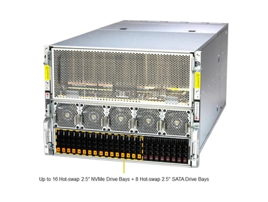 Supermicro SYS-821GE-TNMR2 GPU SuperServer DP Intel 8U System with AMD MI300X 8-GPU and Rear I/O
