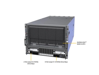 Supermicro SYS-822GS-NBRT GPU SuperServer DP Intel 8U System with NVIDIA HGX B200 8-GPU supporting 32 DIMMs