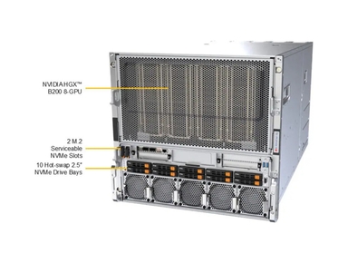 Supermicro SYS-A22GA-NBRT GPU SuperServer DP Intel 10U System with NVIDIA HGX B200 8-GPU