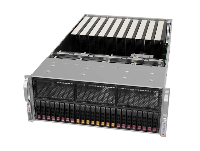 Supermicro AS -4125GS-TNRT1 GPU A+ Server DP AMD 4U Single-Root PCIe GPU System with up to 10 PCIe GPUs