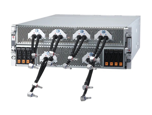 Supermicro SYS-421GE-TNHR2-LCC AI Training SuperServer DP Intel 4U Liquid-Cooled System with NVIDIA HGX H100/H200 8-GPU