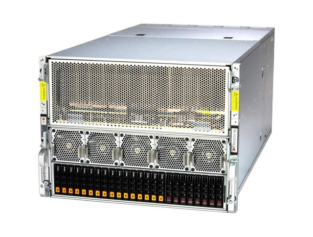 Supermicro SYS-821GE-TNMR2 GPU SuperServer DP Intel 8U System with AMD MI300X 8-GPU and Rear I/O