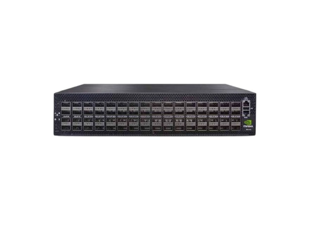 NVIDIA SN5400 Spectrum-4 based 400GbE 2U Open Ethernet switch with Cumulus Linux Authentication 64 QSFP56-DD ports and 2xSFP28 port NVIDIA SN5400 Spectrum-4 based 400GbE 2U Open Ethernet switch with Cumulus Linux Authentication 64 QSFP56-DD ports and 2xSFP28 port