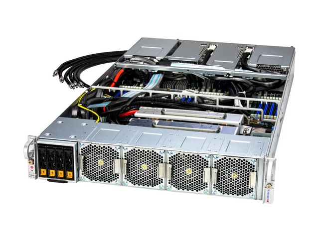 Supermicro SYS-221GE-TNHT-LCC GPU SuperServer DP Intel 2U liquid-cooled system with NVIDIA HGX™ H100 4-GPU or H200 4-GPU Supermicro SYS-221GE-TNHT-LCC GPU SuperServer DP Intel 2U liquid-cooled system with NVIDIA HGX™ H100 4-GPU or H200 4-GPU